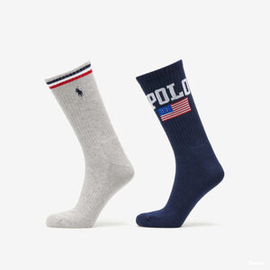Polo Ralph Lauren Americana Socks 2-Pack Navy/ Grey