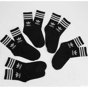 Ponožky adidas Originals 5 Pack Mid Cut Crew Socks černé
