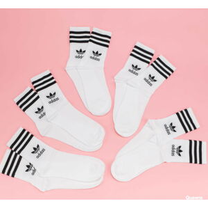 Ponožky adidas Originals Mid Cut Crew 5Pack bílé / černé