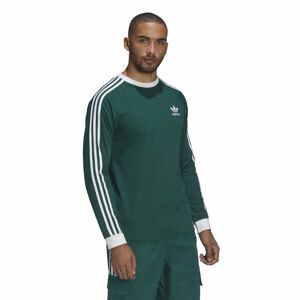 Pánské tričko adidas Originals 3 - Stripes LS Tee zelené