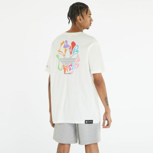 Dámské tričko adidas Originals x RICH MNISI Pride Graphic Short Sleeve Tee Off White