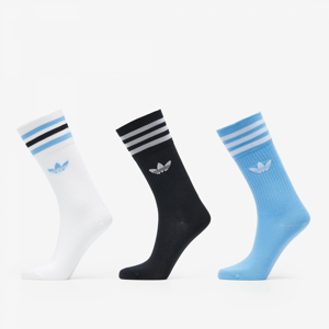 Ponožky adidas Originals Solid Crew Socks 3-Pack bílé/modré/černé
