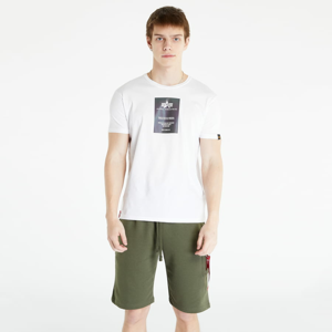 Tričko s krátkým rukávem Alpha Industries Rainbow Reflective Label T-shirt White
