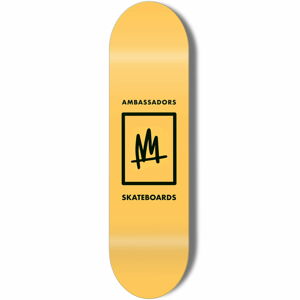 Skateboard Ambassadors BOX LOGO Yellow '22 béžový