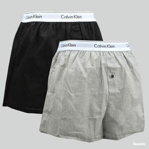 Calvin Klein 2 Pack Slim Fit Boxers C/O černé / melange šedé