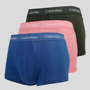Calvin Klein 3 Pack Low Rise Trunks růžové / olivové / modré