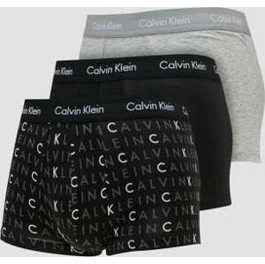 Calvin Klein 3 Pack Low Rise Trunks C/O černé / melange šedé