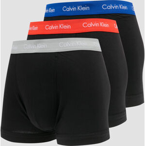 Calvin Klein 3Pack Trunks Cotton Stretch černé / modré / šedé / oranžové