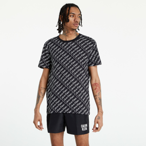 Tričko s krátkým rukávem Calvin Klein Diagonal Logo Black Black / White