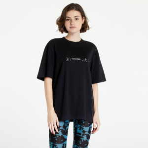 Dámské tričko Calvin Klein Embossed Icon Lounge S/S Crew Neck Black