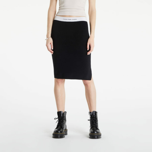 Sukně CALVIN KLEIN JEANS Contrast Waistband Knitted Skirt Ck Black