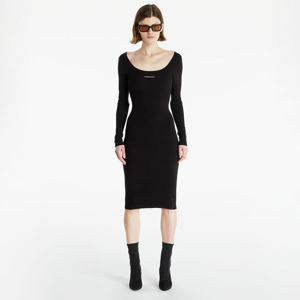 Šaty CALVIN KLEIN JEANS Micro Branding Sweater Dress Ck Black