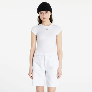 Dámské tričko CALVIN KLEIN JEANS Calvin Klein Jeans Stacked Logo Tight Tee Bright White