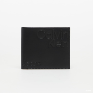 Peněženka CALVIN KLEIN JEANS Monogram Soft Bifold W/ Coin AOP Wallet Černá