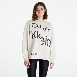 Dámská mikina CALVIN KLEIN JEANS Oversized Recycled Logo Sweatshirt Cream
