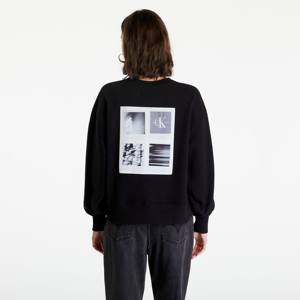 Dámská mikina CALVIN KLEIN JEANS Oversized Sweatshirt  Fotoprint Black