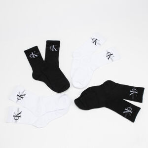 Ponožky CALVIN KLEIN JEANS Womens 4Pack Giftbox černé / bílé