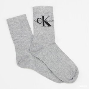 Ponožky Calvin Klein Logo Crew Socks Light Grey Melange