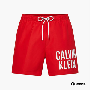 Pánské koupací šortky Calvin Klein Medium Drawstring červené