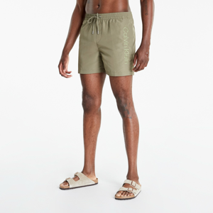 Pánské koupací šortky Calvin Klein Medium Drawstring Swim Shorts zelené