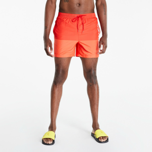 Pánské koupací šortky Calvin Klein Medium Drawstring Swim Shorts Core Logo Block Red