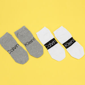 Ponožky Calvin Klein Mens 2Pack Liner Socks bílé / melange šedé