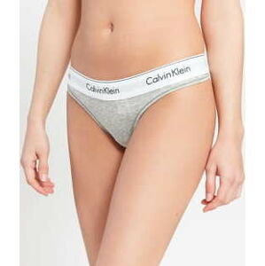 Kalhotky Calvin Klein Thong C/O melange šedé