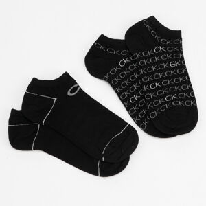 Ponožky Calvin Klein Womens Liner Repeat Logo 2Pack černé