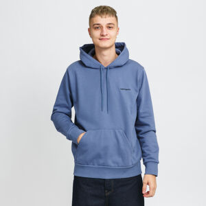 Mikina Carhartt WIP Hooded Script Embroidery Sweat Blue