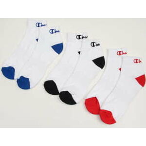Ponožky Champion 3 Pack Ankle Socks bílé / modré / červené