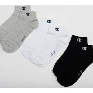 Ponožky Champion 3 Pack Ankle Socks melange šedé / bílé / černé