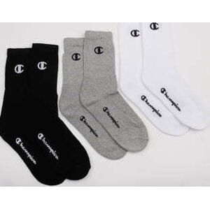 Ponožky Champion 3 Pack Crew Socks melange šedé / bílé / černé