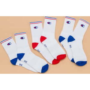 Ponožky Champion 3 Pack Socks bílé / modré / červené
