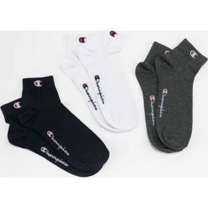 Ponožky Champion 3Pack Ankle Legacy Socks navy / bílé / melange tmavě šedé