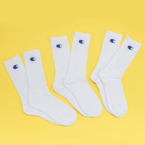 Ponožky Champion 3Pack Crew Socks bílé