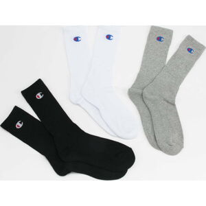 Ponožky Champion 3Pack Crew Socks černé / bílé / melange šedé