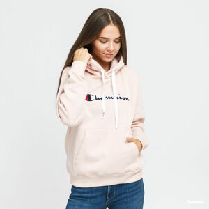 Dámská mikina Champion Organic Cotton Hooded Sweatshirt světle růžová