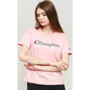 Dámské tričko Champion Vintage Script Logo Crew Neck T-Shirt růžové