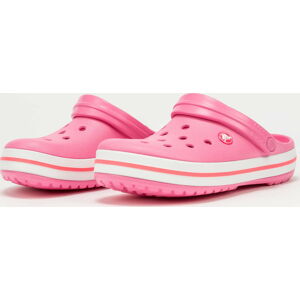 Pantofle Crocs Crocband pink lemonade / white