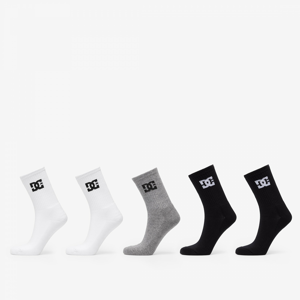Ponožky DC Assorted 5-Pack černé / šedé / bílé
