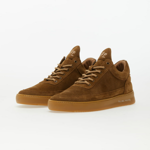 Filling Pieces Low Top Perforated Suede Brown