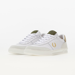 FRED PERRY B400 Leather/ Suede bílé