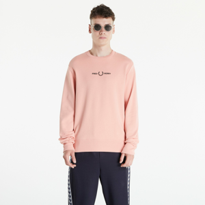Mikina FRED PERRY Embroidered Sweatshirt ružová