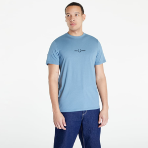 Tričko s krátkým rukávem FRED PERRY Embroidered T-Shirt Ash Blue