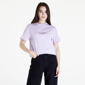 Tričko s krátkým rukávem FRED PERRY Embroidered T-Shirt Lilac Soul