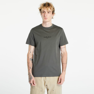 Tričko s krátkým rukávem FRED PERRY Embroidered T-Shirt Field Green