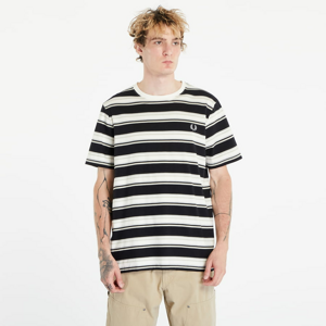 Tričko s krátkým rukávem FRED PERRY Stripe T-shirt Black/ Cream