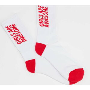 Ponožky Girls Are Awesome Kinda Sporty Socks bílé / červené
