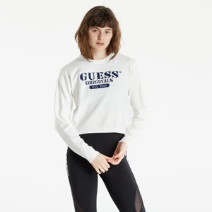 Dámský svetr GUESS Front logo sweater White