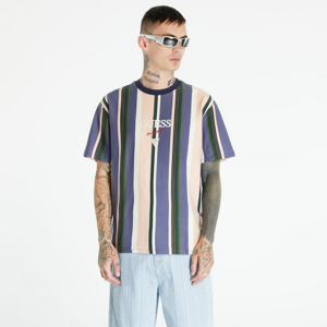 Tričko s krátkým rukávem GUESS Go Multi Stripe Logo Tee Sandy Shore Multi